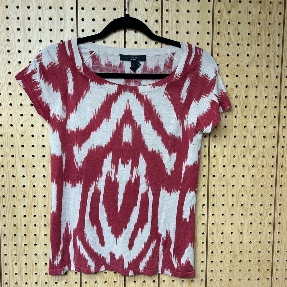 MaxMara Red And Tan Top